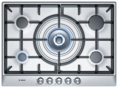Bosch PCQ715B90E 70cm Gas Hob - Stainless Steel.